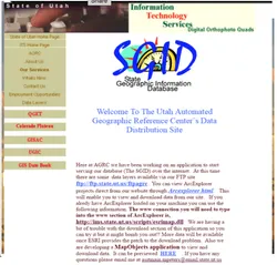 The version 1 website screenshot