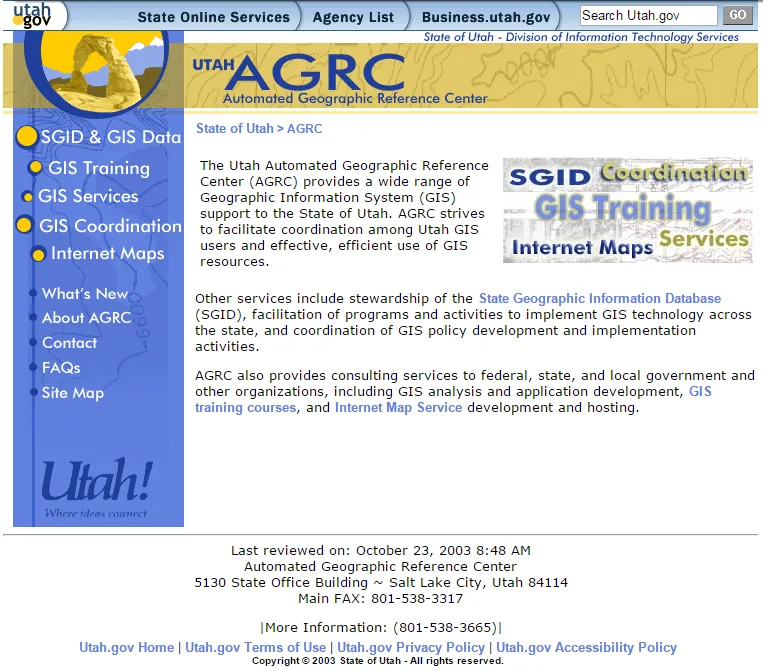 UGRC Website v3 Screenshot
